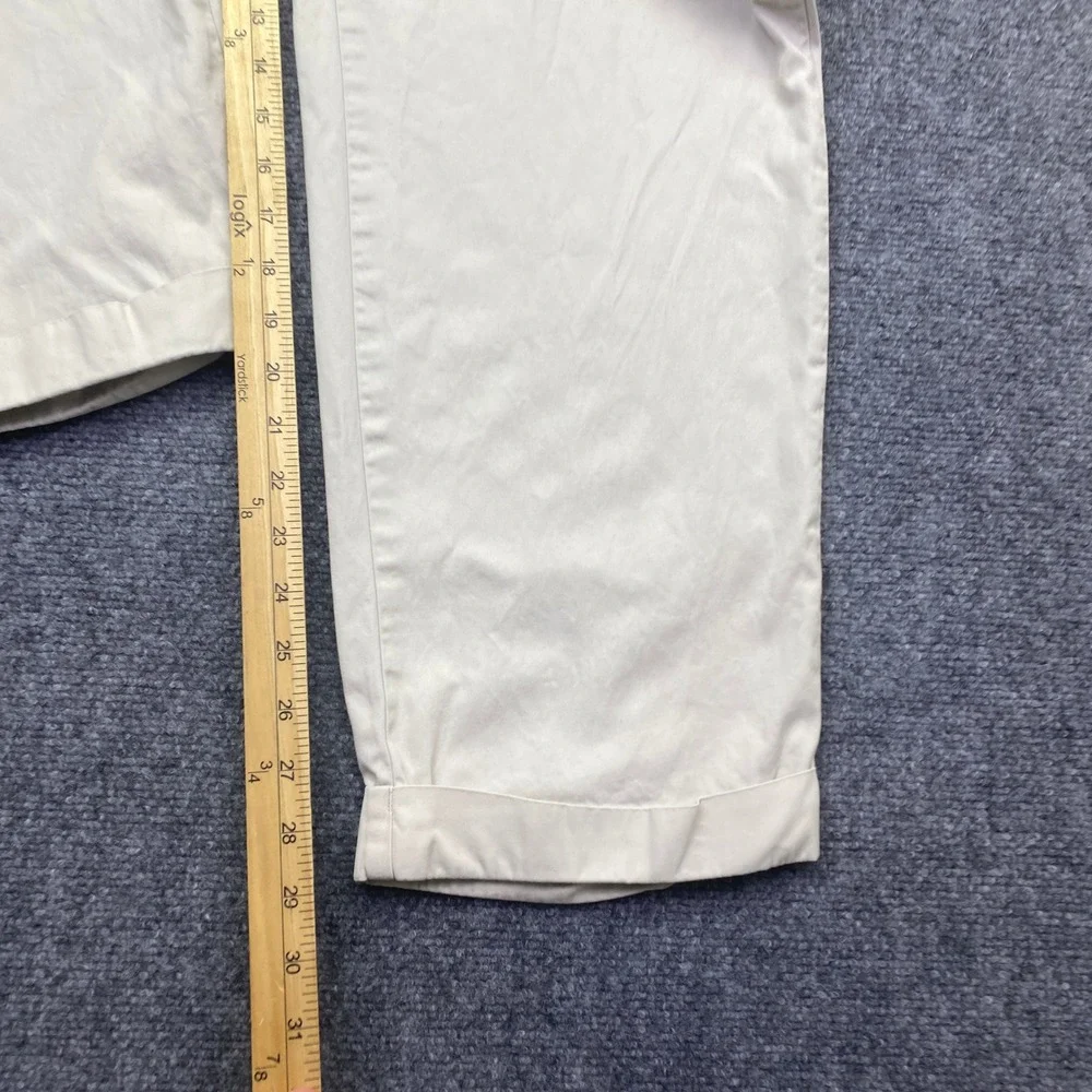 Polo Ralph Lauren Hammond Pant Mens Sz 33 Beige Pleated Cotton Chino Trousers